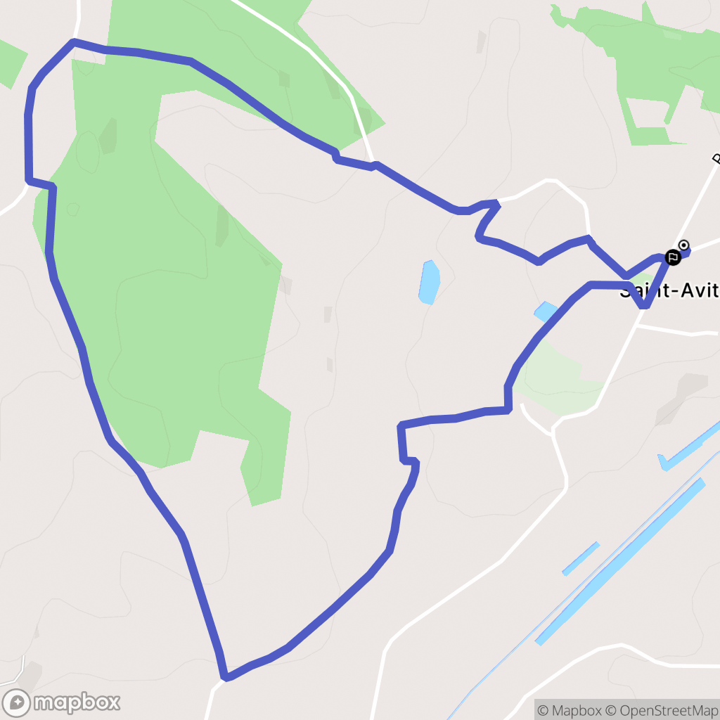 Saint-Avit : carte du parcours de randonnée - France