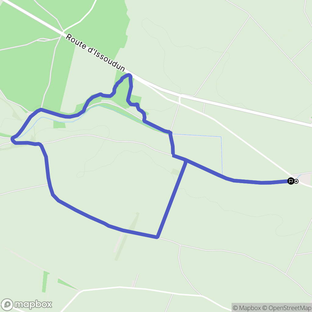 Les Bordes : carte du parcours de randonnée - France