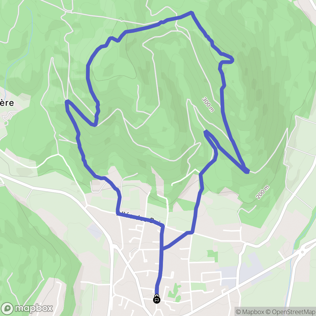 Sauzet : carte du parcours de randonnée - France