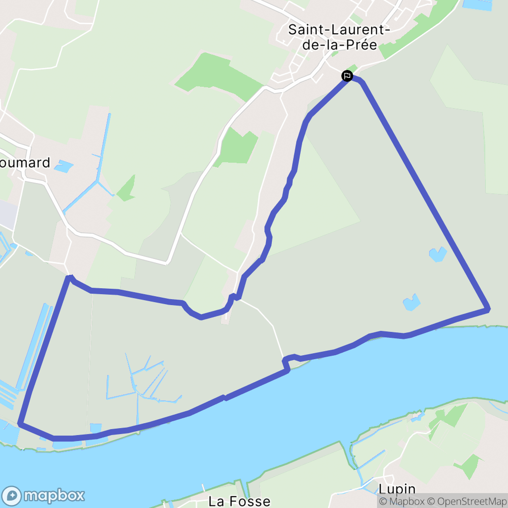 Saint-Laurent-de-la-Prée : carte du parcours de randonnée - France