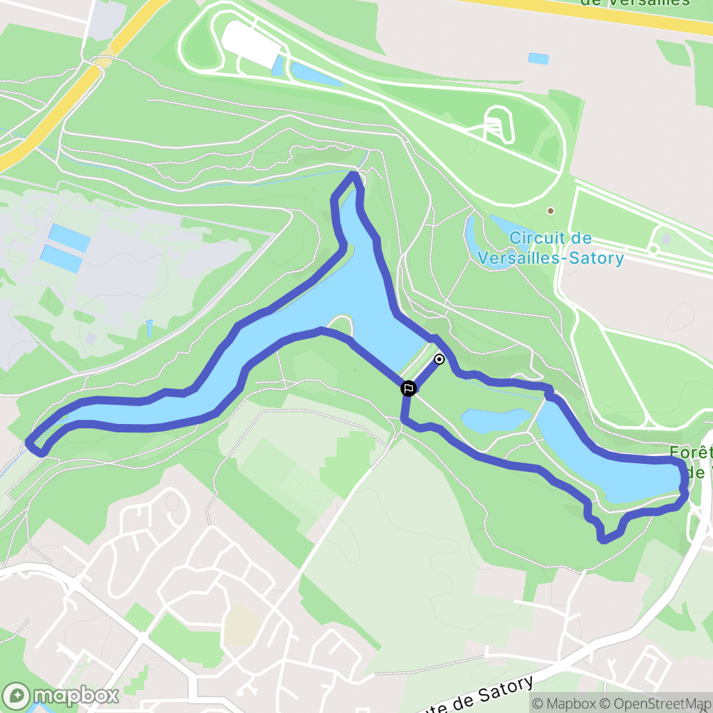 Guyancourt : carte du parcours de randonnée - France