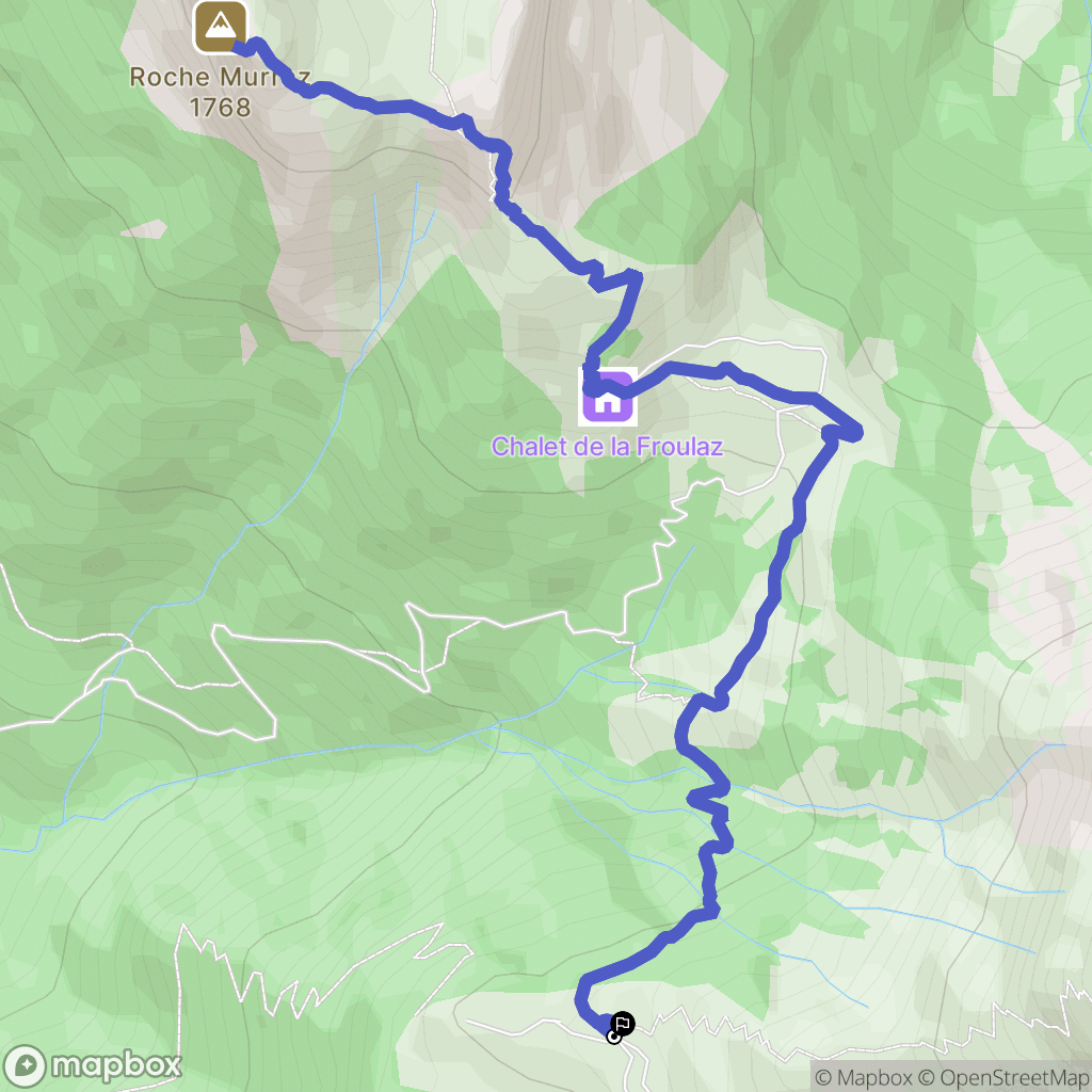 Talloires : carte du parcours de randonnée - France