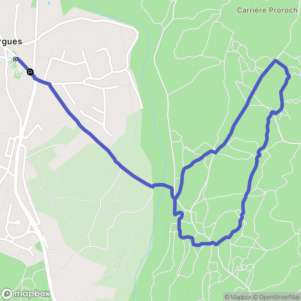 Sussargues : carte du parcours de randonnée - France