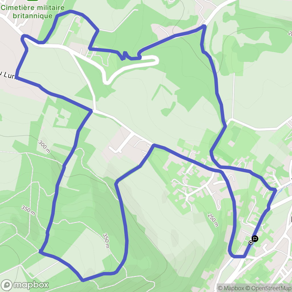 Curis-au-Mont-d'Or : carte du parcours de randonnée - France