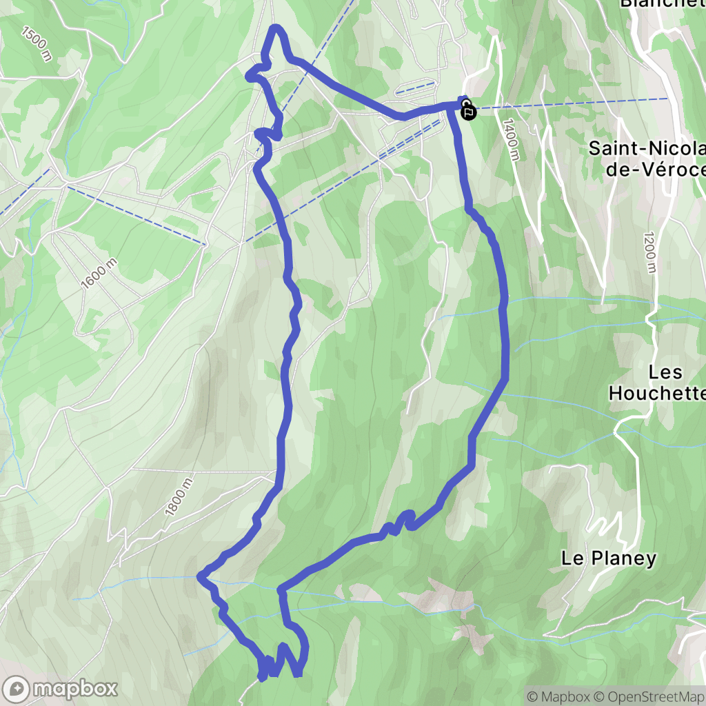 Saint-Gervais-les-Bains : carte du parcours de randonnée - France