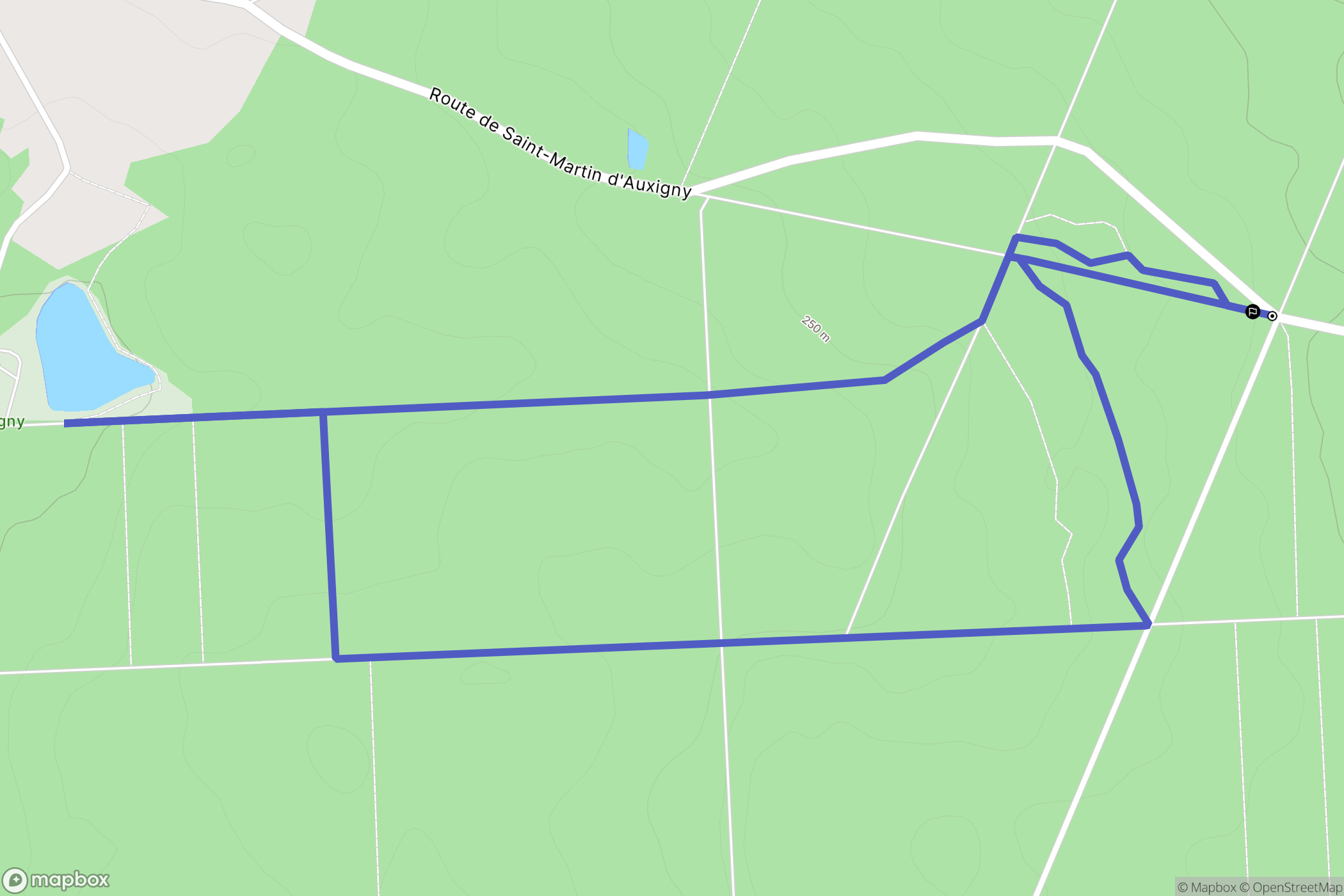 Allogny : carte du parcours de randonnée - France