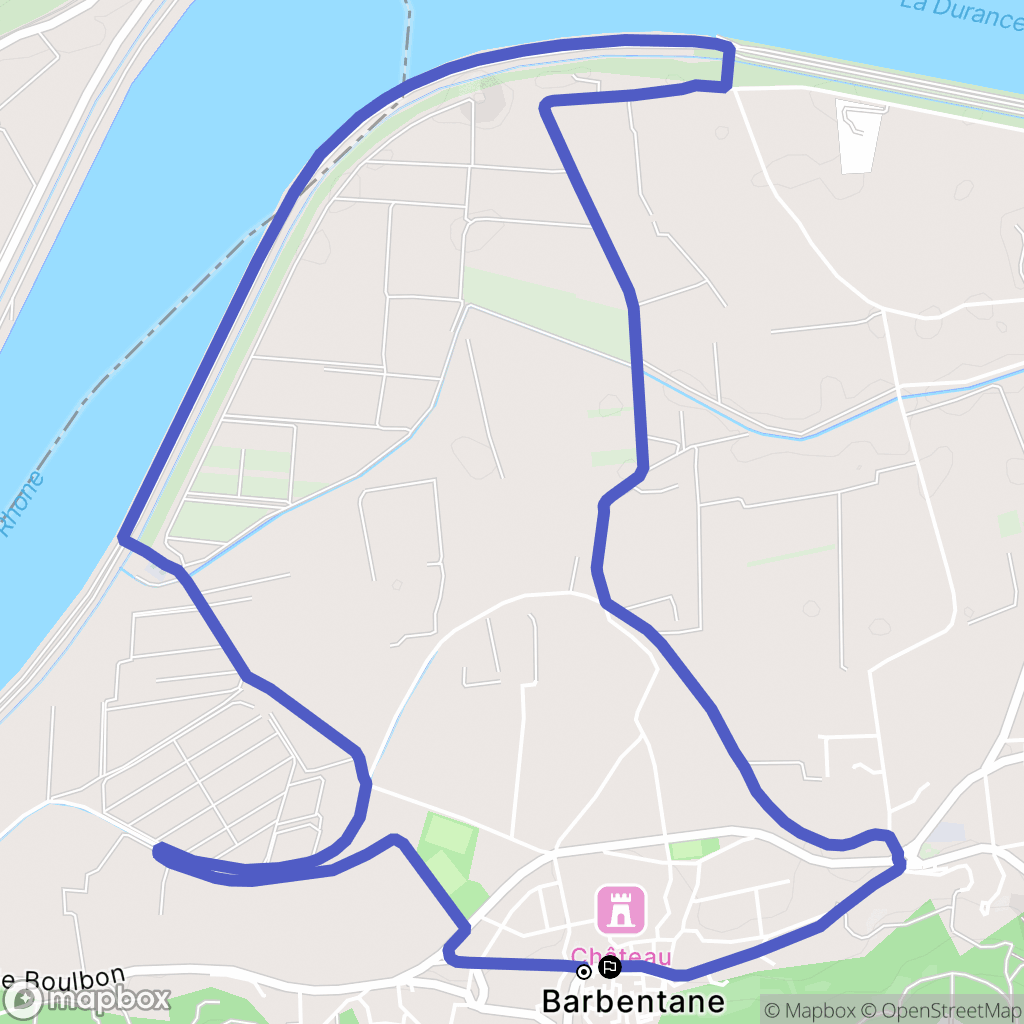 Barbentane : carte du parcours de randonnée - France
