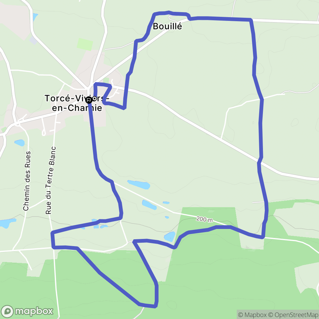 Torcé-Viviers-en-Charnie : carte du parcours de randonnée - France