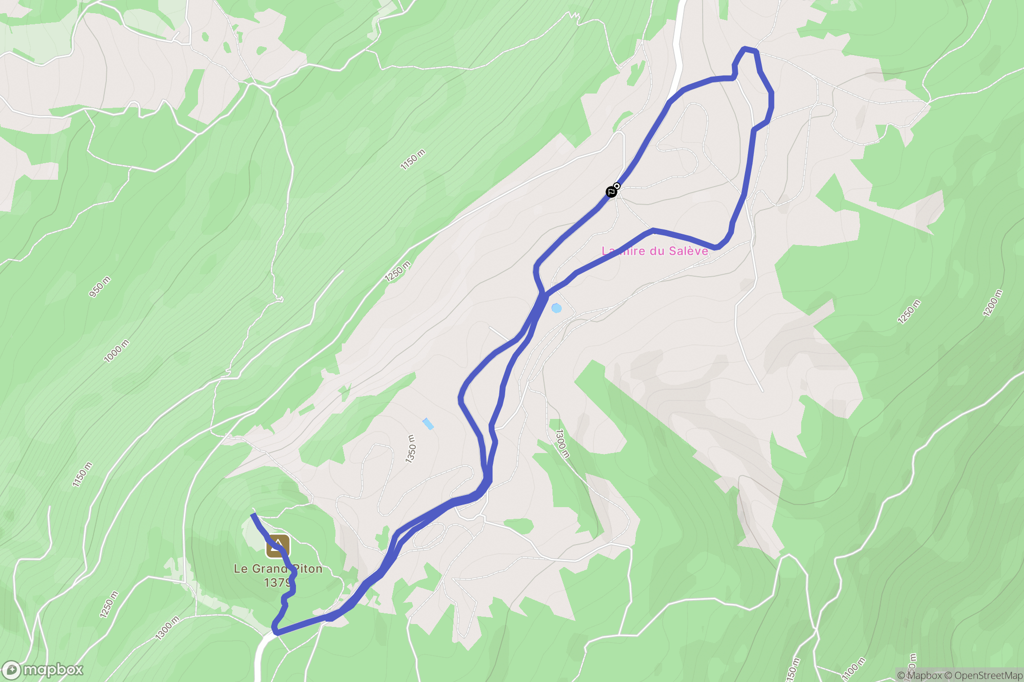 Le Sappey : carte du parcours de randonnée - France