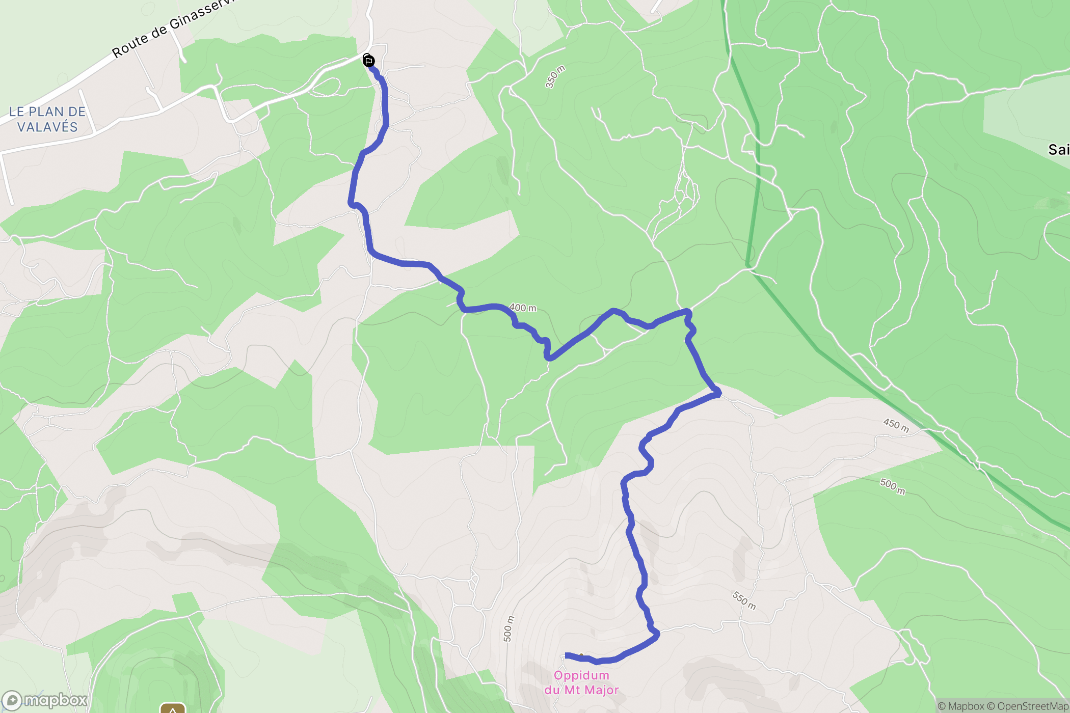 Rians : carte du parcours de randonnée - France