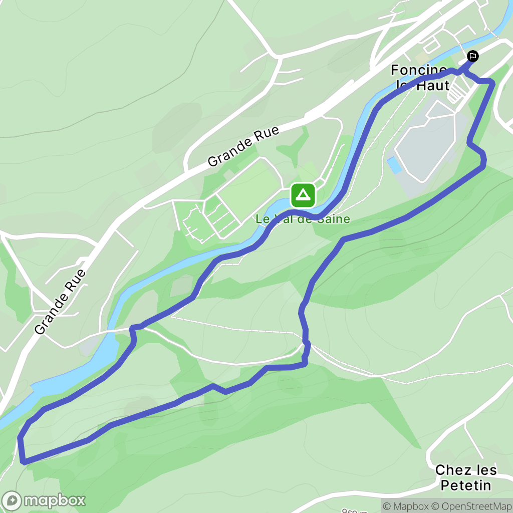 Foncine-le-Haut : carte du parcours de randonnée - France