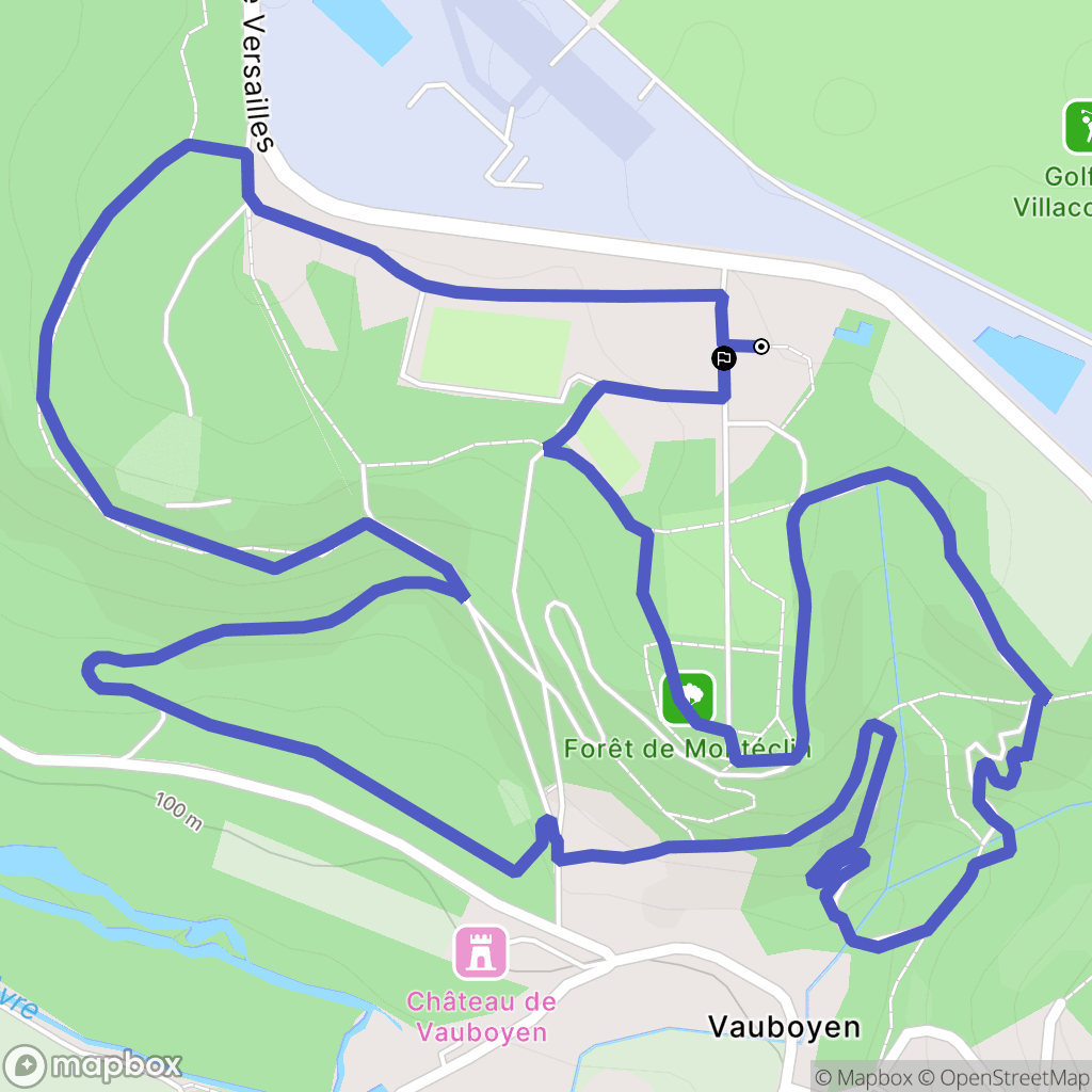 Bièvres : carte du parcours de randonnée - France