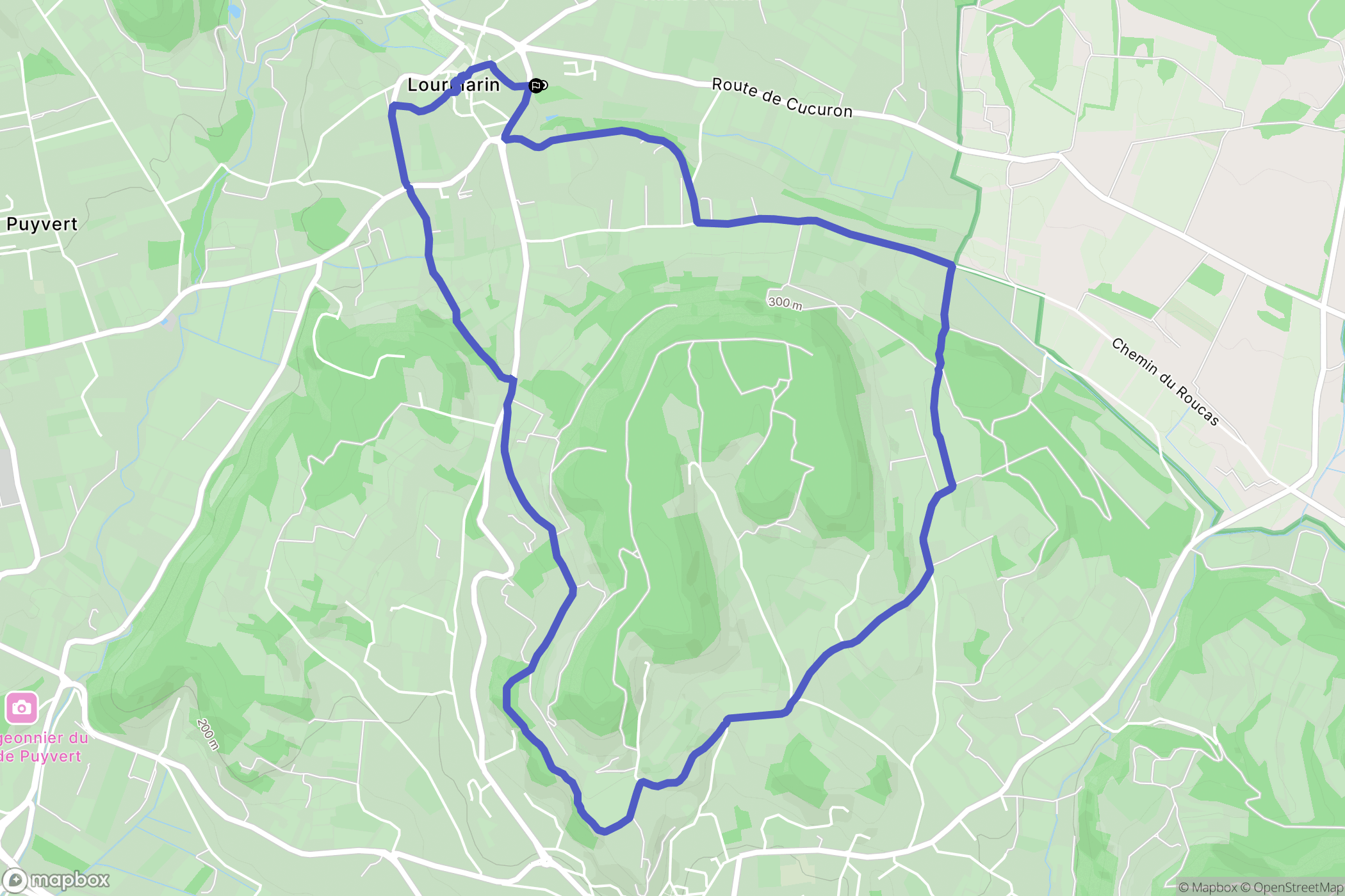 Lourmarin : carte du parcours de randonnée - France