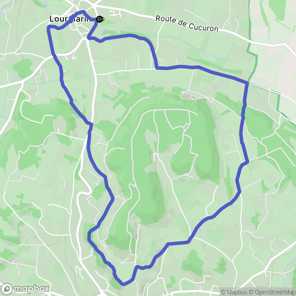 Lourmarin : carte du parcours de randonnée - France