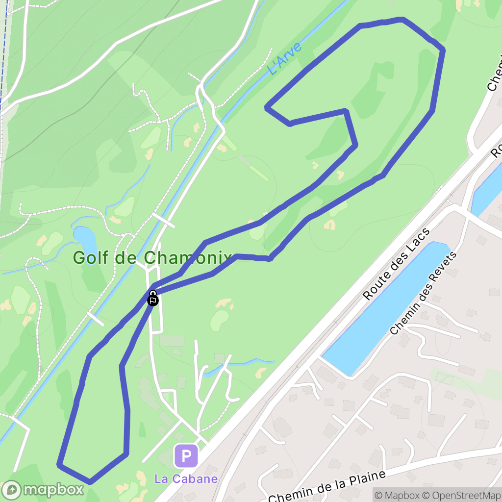 Chamonix : carte du parcours de randonnée - France