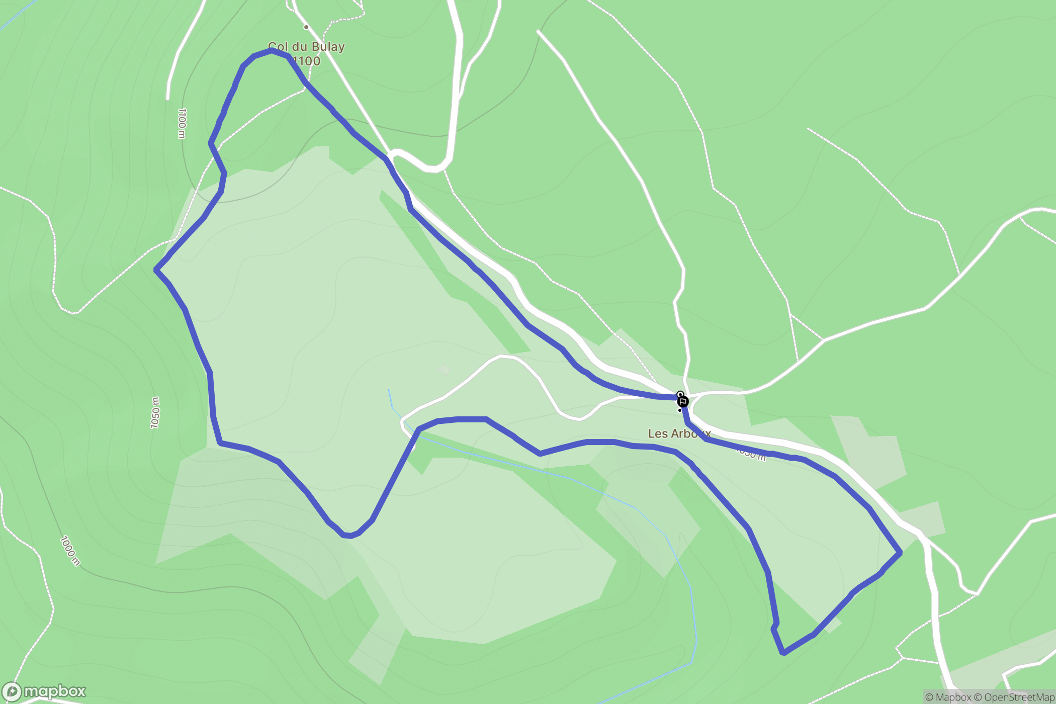 Foncine-le-Haut : carte du parcours de randonnée - France
