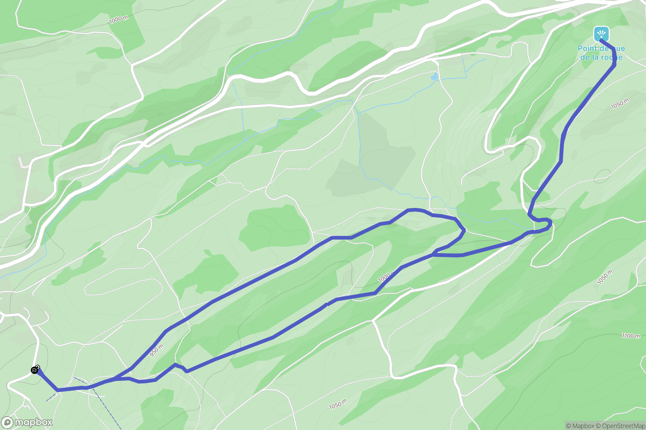 Foncine-le-Haut : carte du parcours de randonnée - France