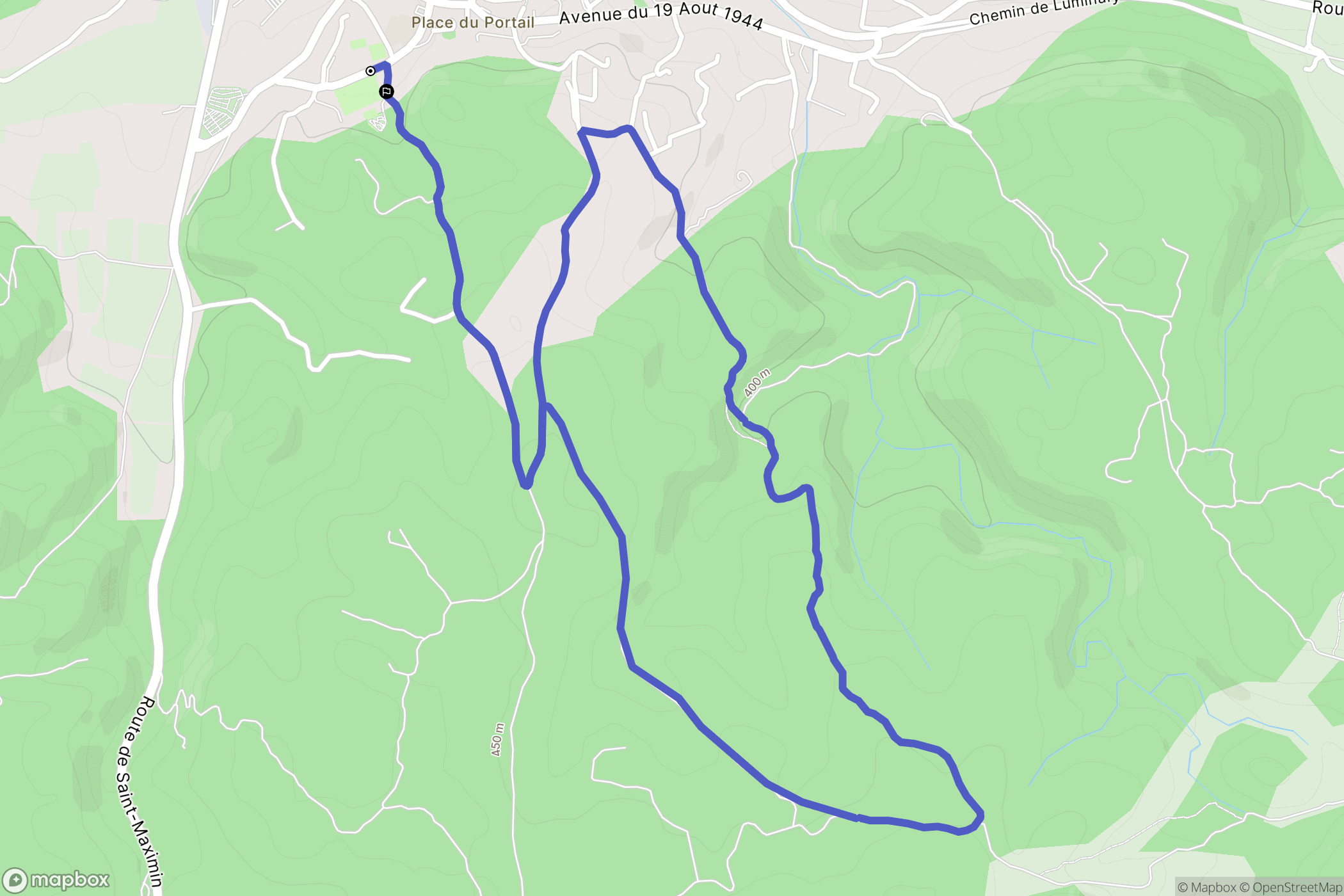 Rians : carte du parcours de randonnée - France