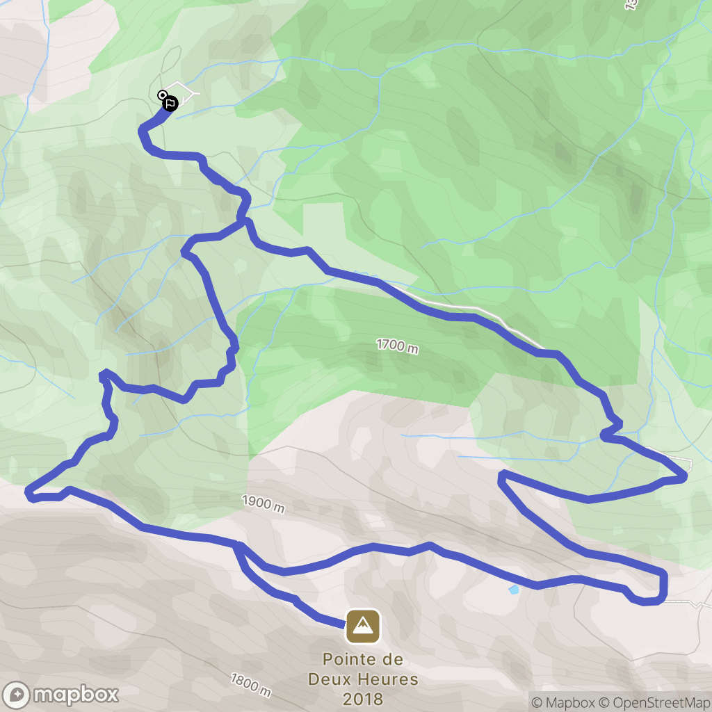 Le Reposoir : carte du parcours de randonnée - France