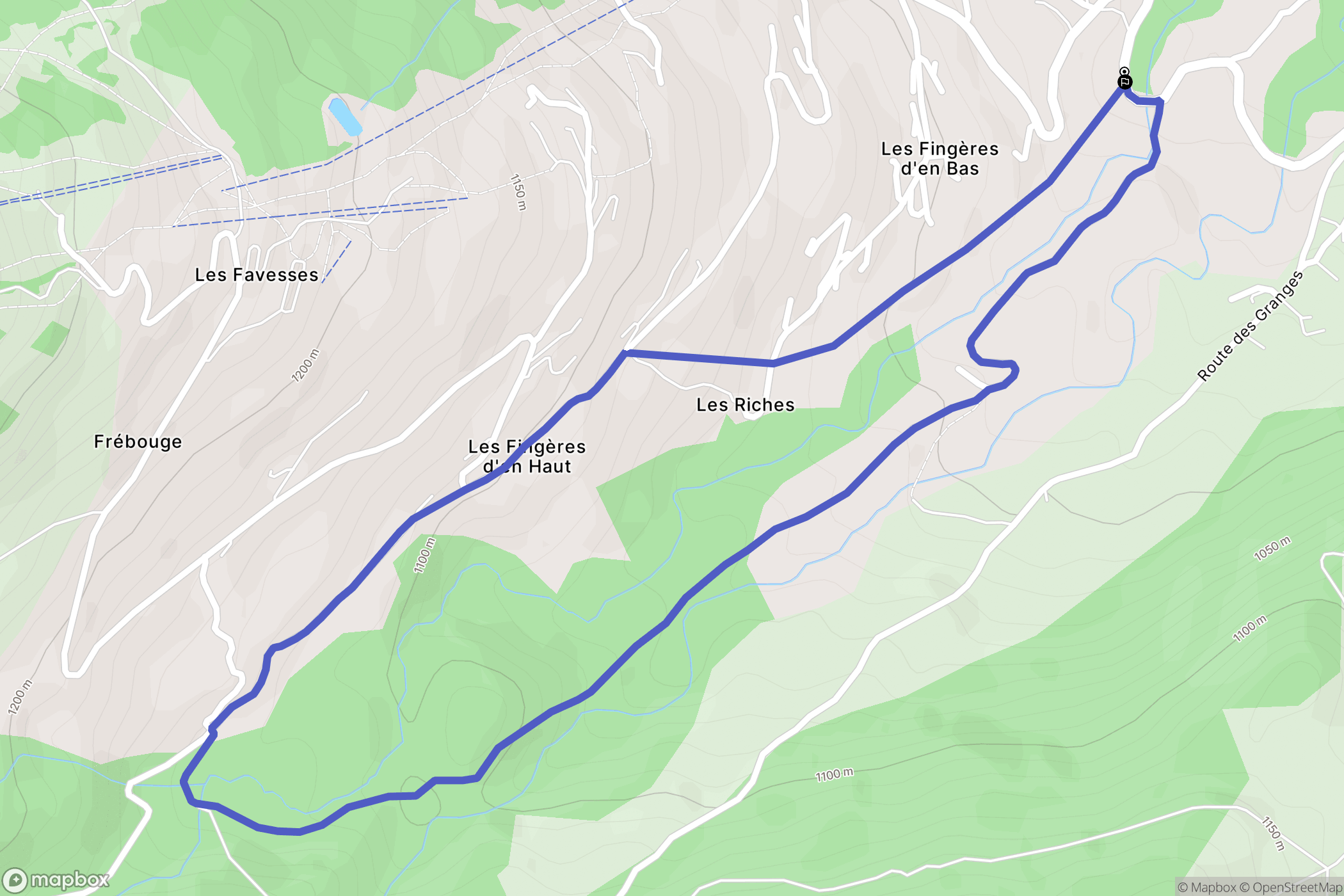 Cordon : carte du parcours de randonnée - France