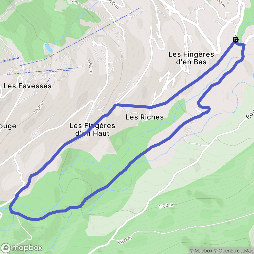 Cordon : carte du parcours de randonnée - France