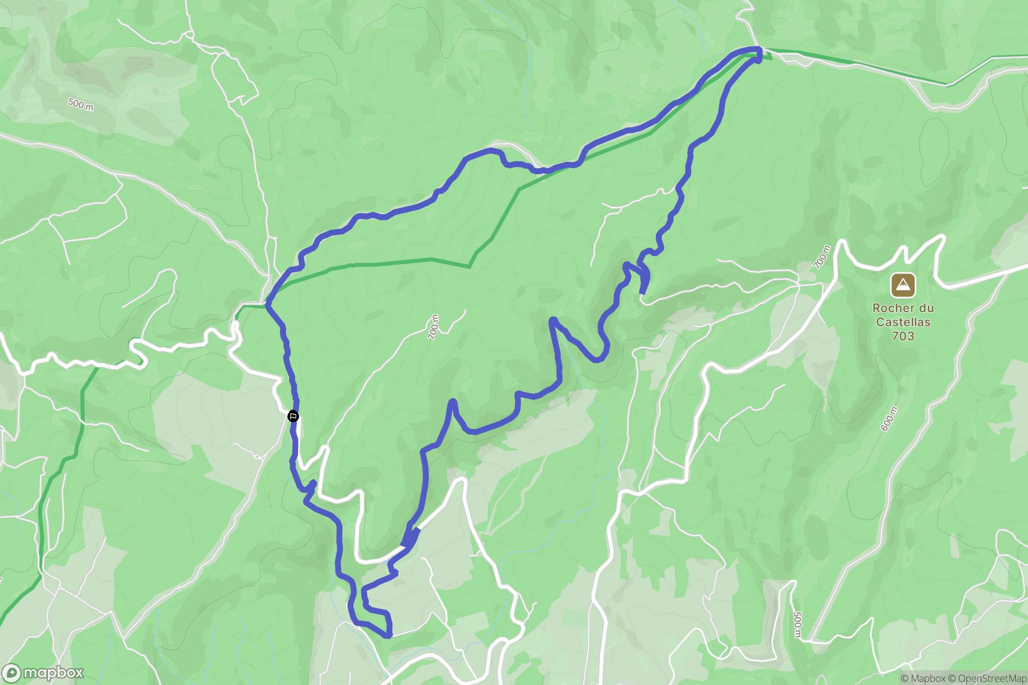 Murs : carte du parcours de randonnée - France