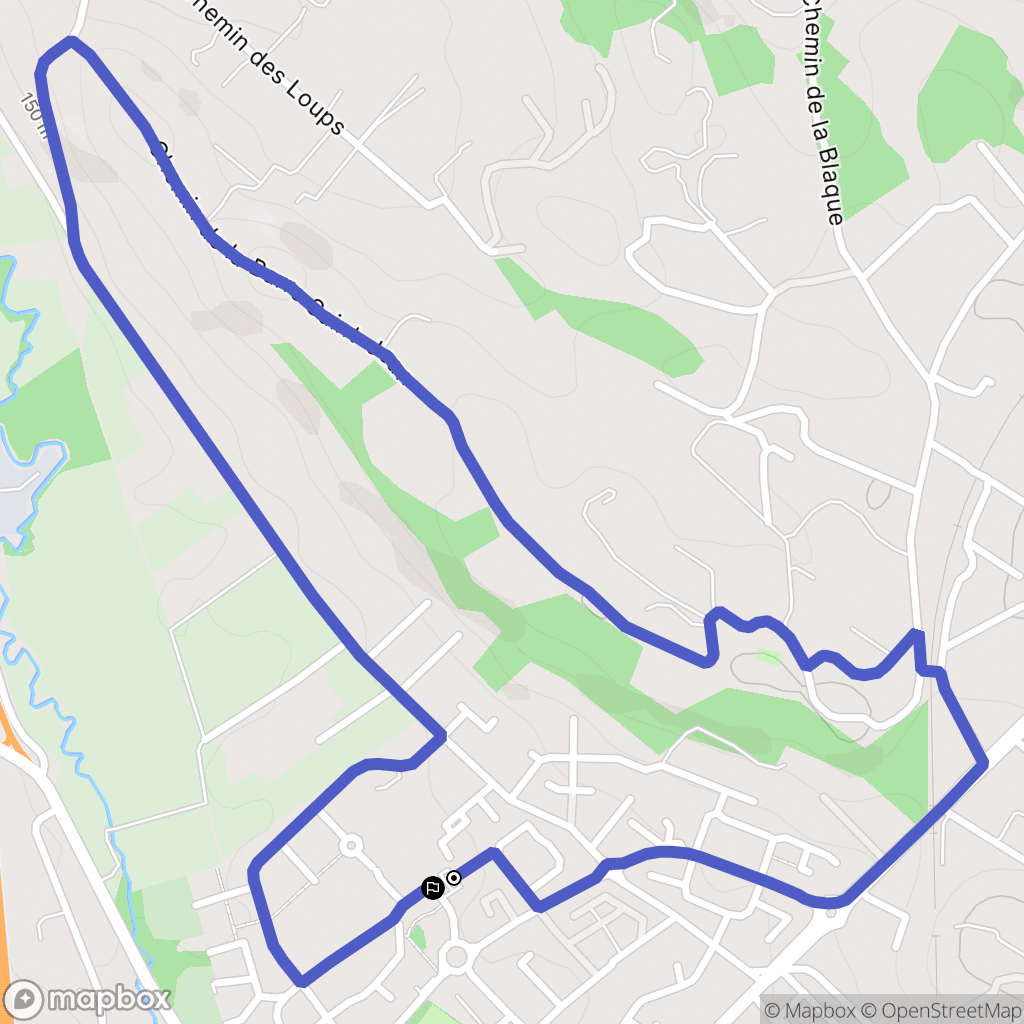 Aix-en-Provence : carte du parcours de randonnée - France