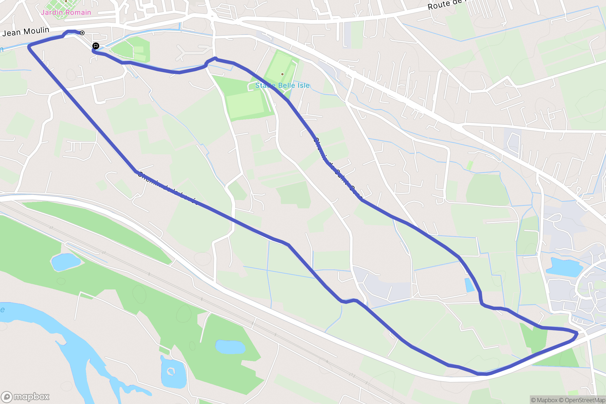 Caumont-sur-Durance : carte du parcours de randonnée - France