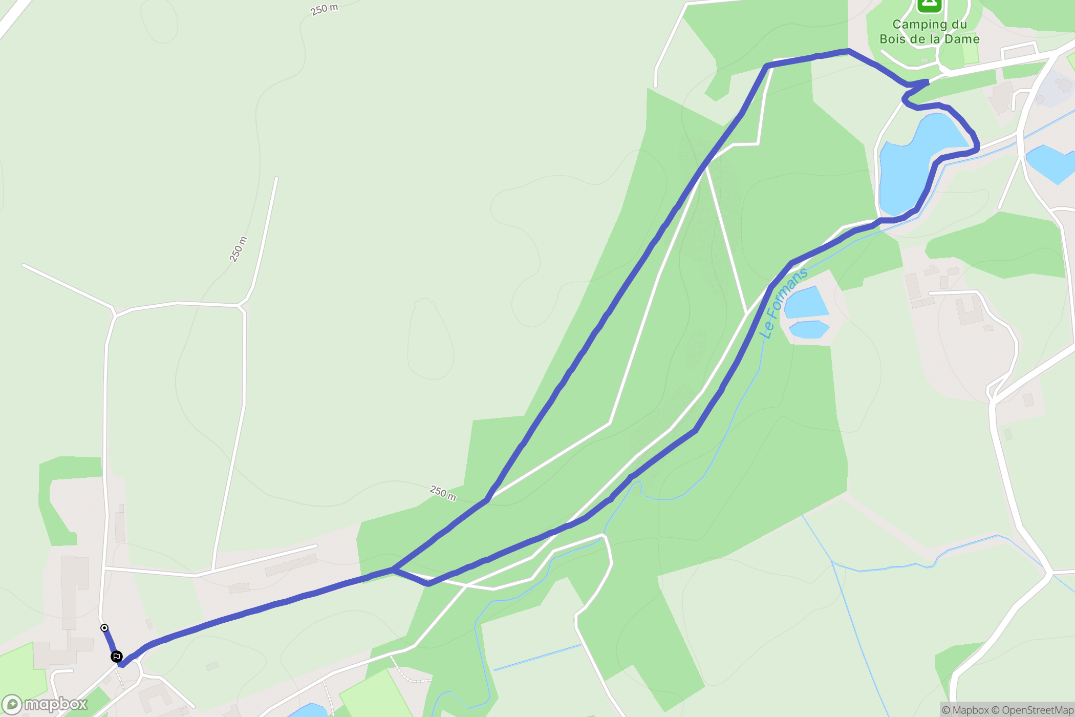 Misérieux : carte du parcours de randonnée - France