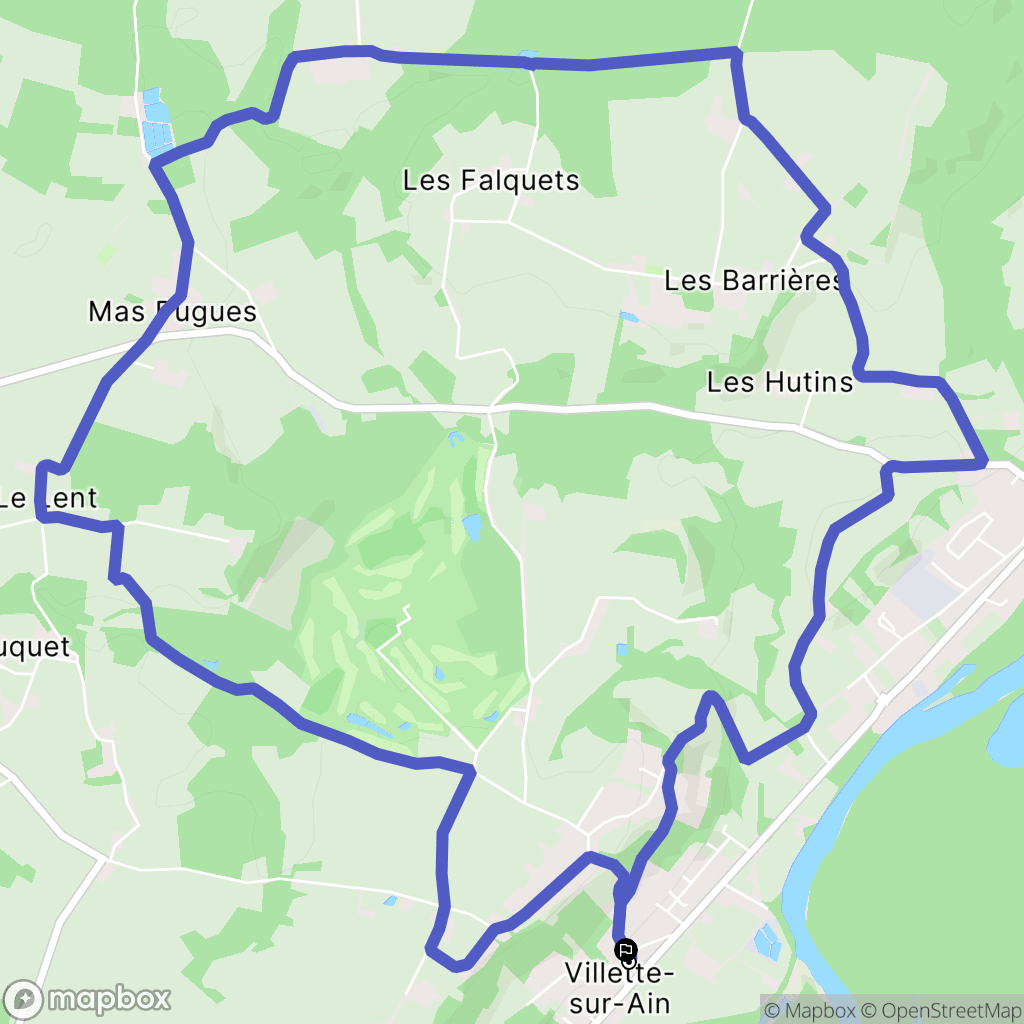 Villette-sur-Ain : carte du parcours de randonnée - France