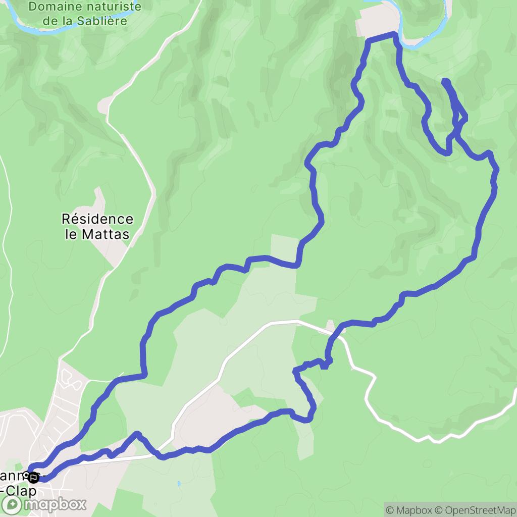 Méjannes-le-Clap : carte du parcours de randonnée - France
