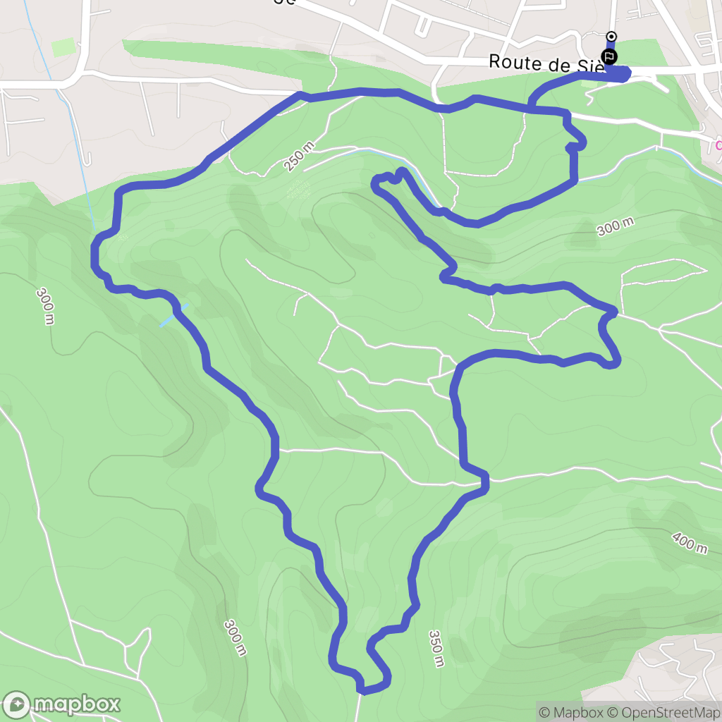 Simiane-Collongue : carte du parcours de randonnée - France