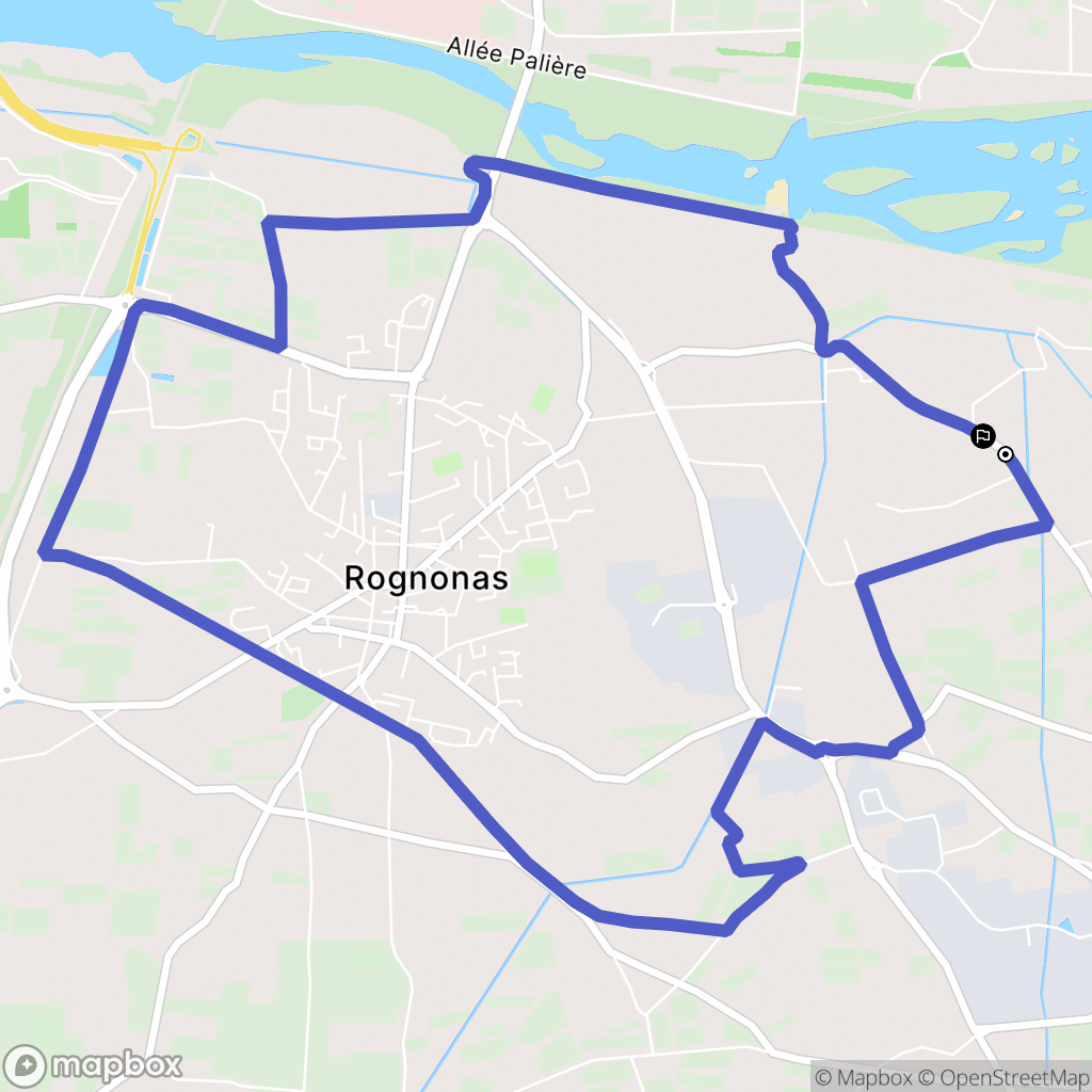 Rognonas : carte du parcours de randonnée - France
