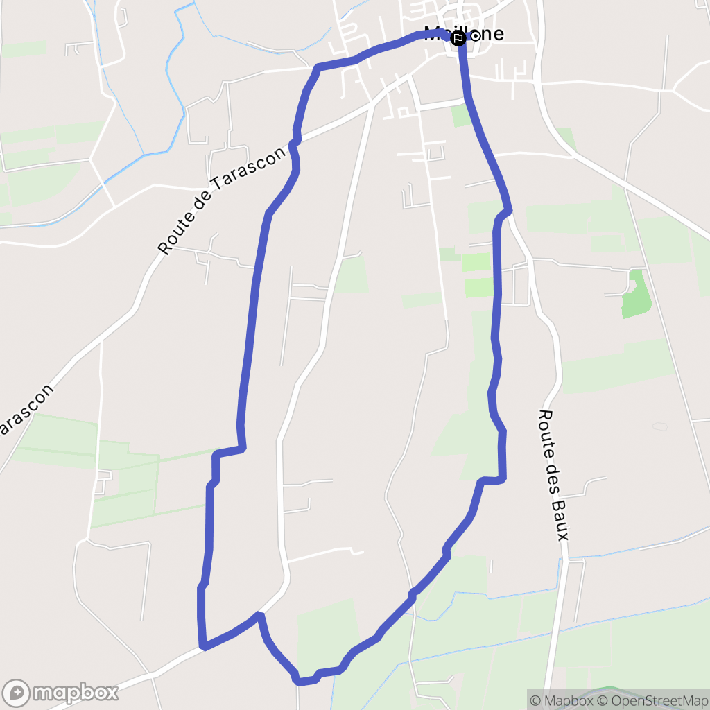 Maillane : carte du parcours de randonnée - France