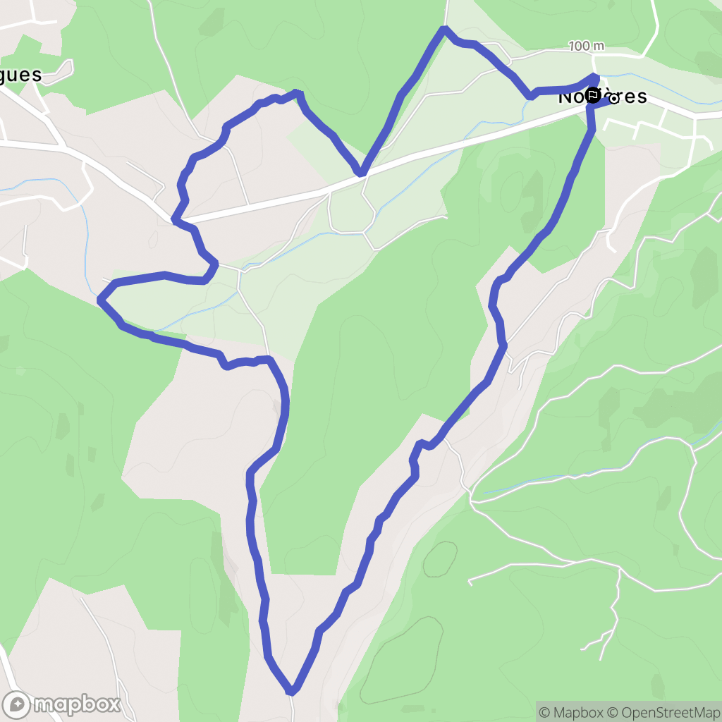 Boucoiran-et-Nozières : carte du parcours de randonnée - France