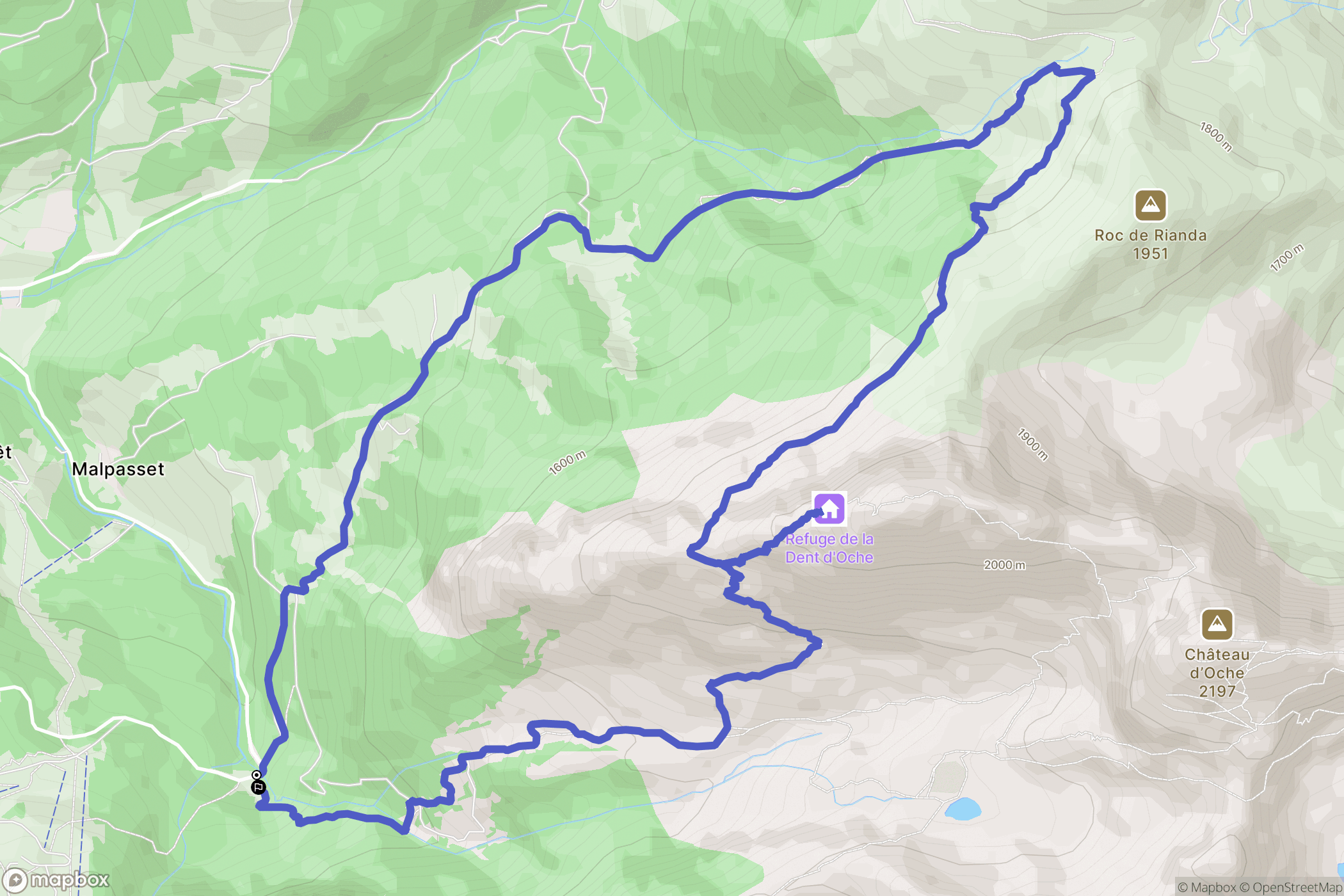 Bernex : carte du parcours de randonnée - France
