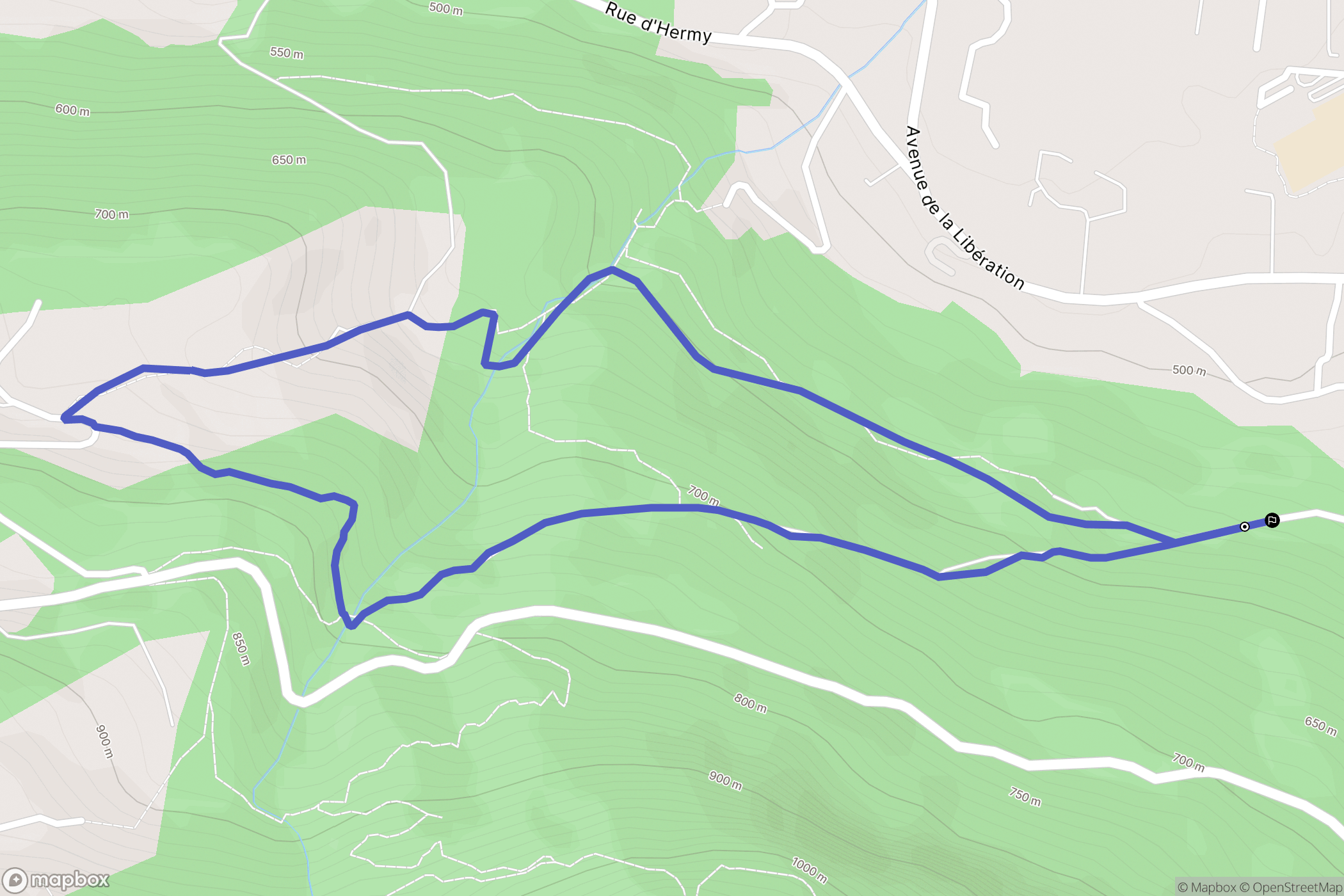 Marnaz : carte du parcours de randonnée - France