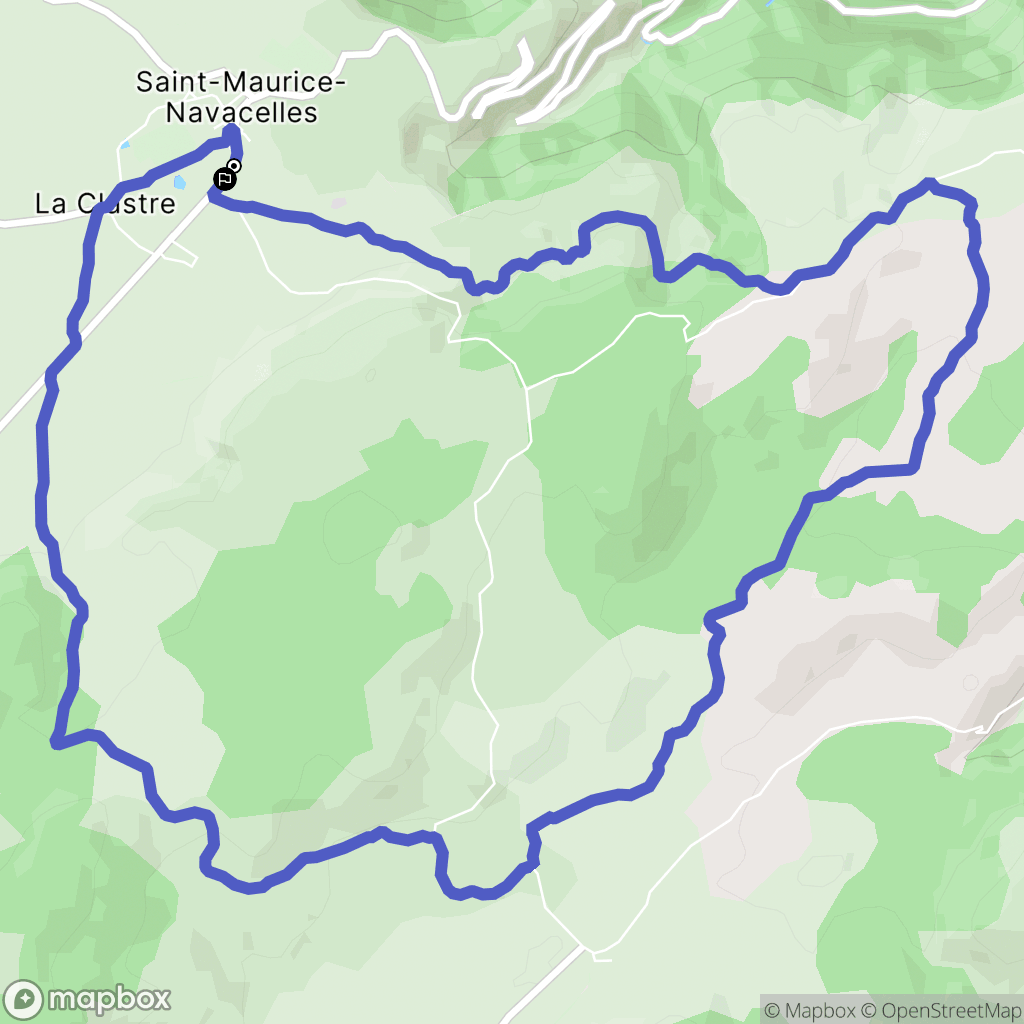 Saint-Maurice-Navacelles : carte du parcours de randonnée - France