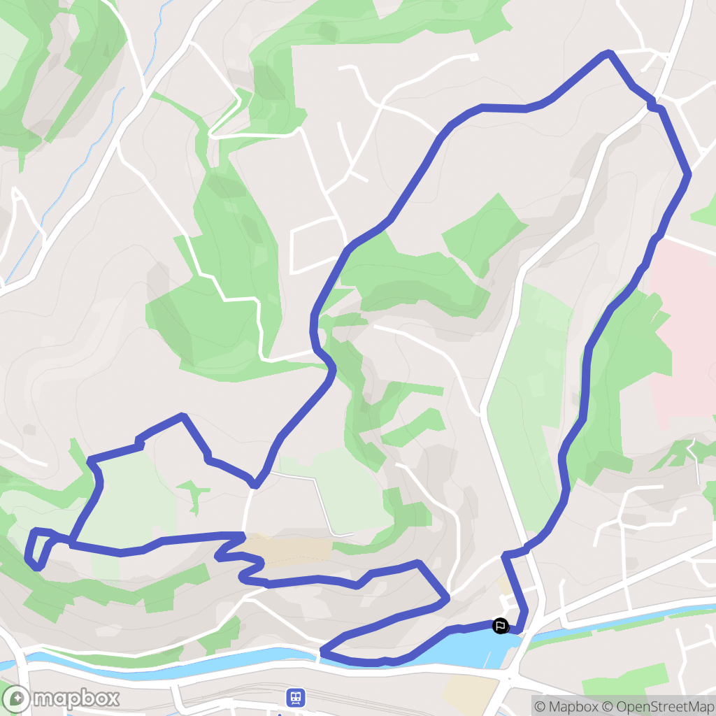 Agen : carte du parcours de randonnée - France