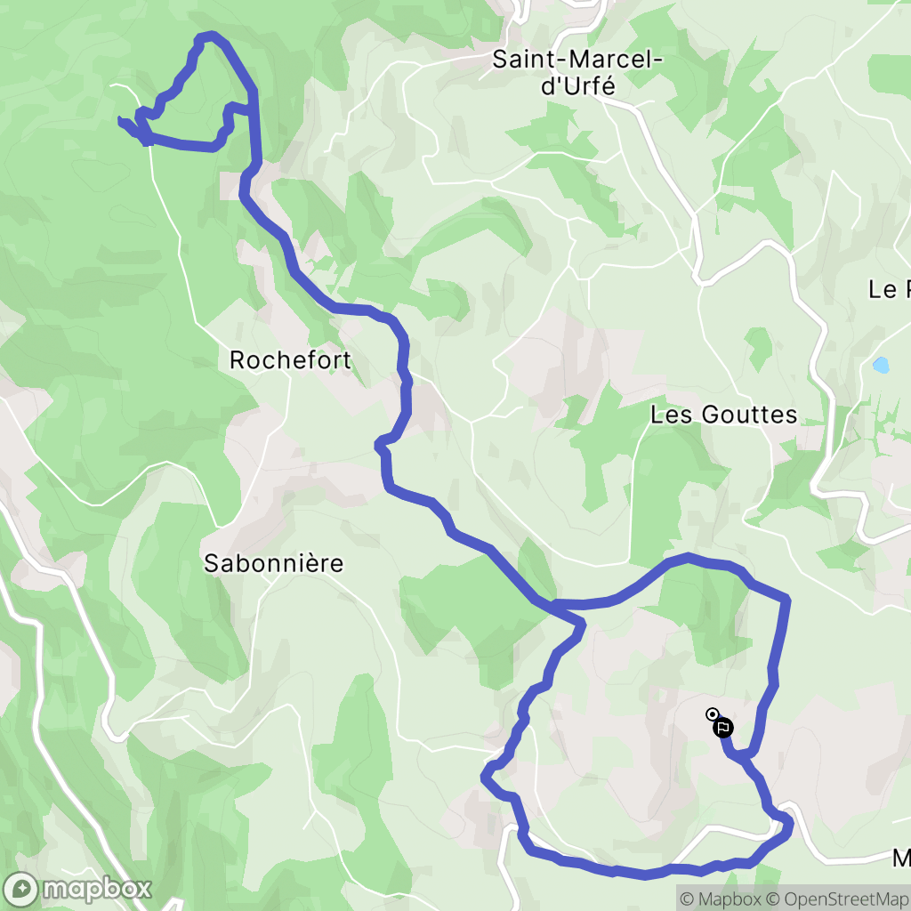 Saint-Martin-la-Sauveté : carte du parcours de randonnée - France