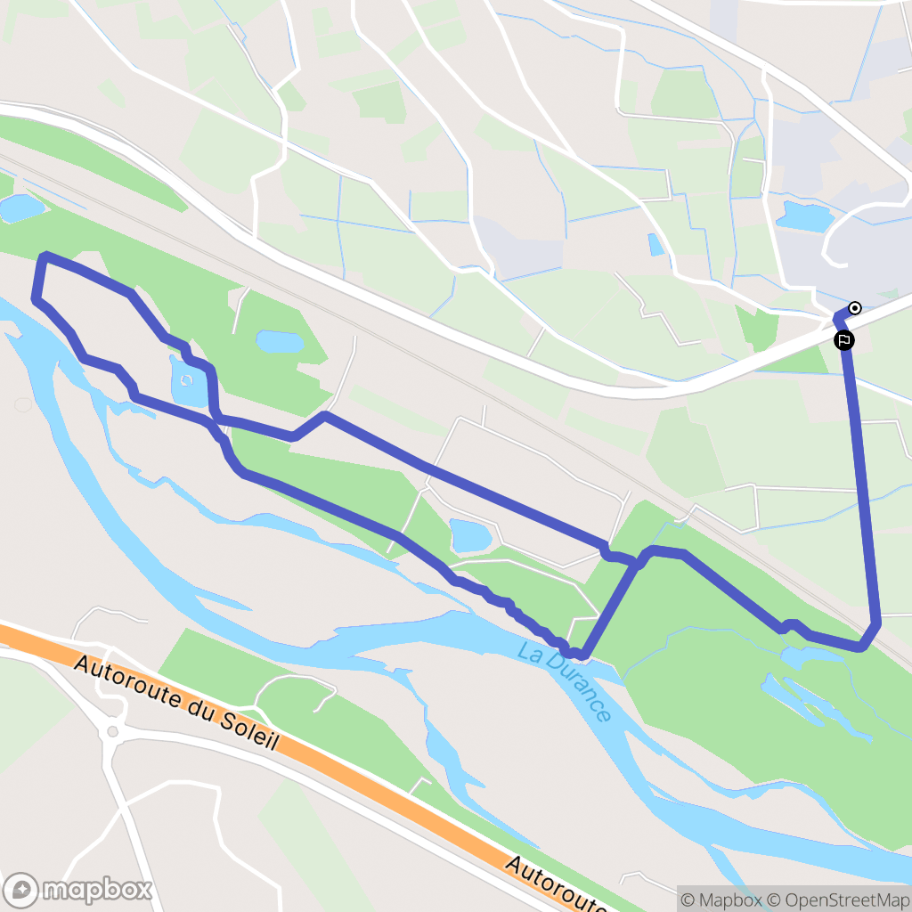 Caumont-sur-Durance : carte du parcours de randonnée - France