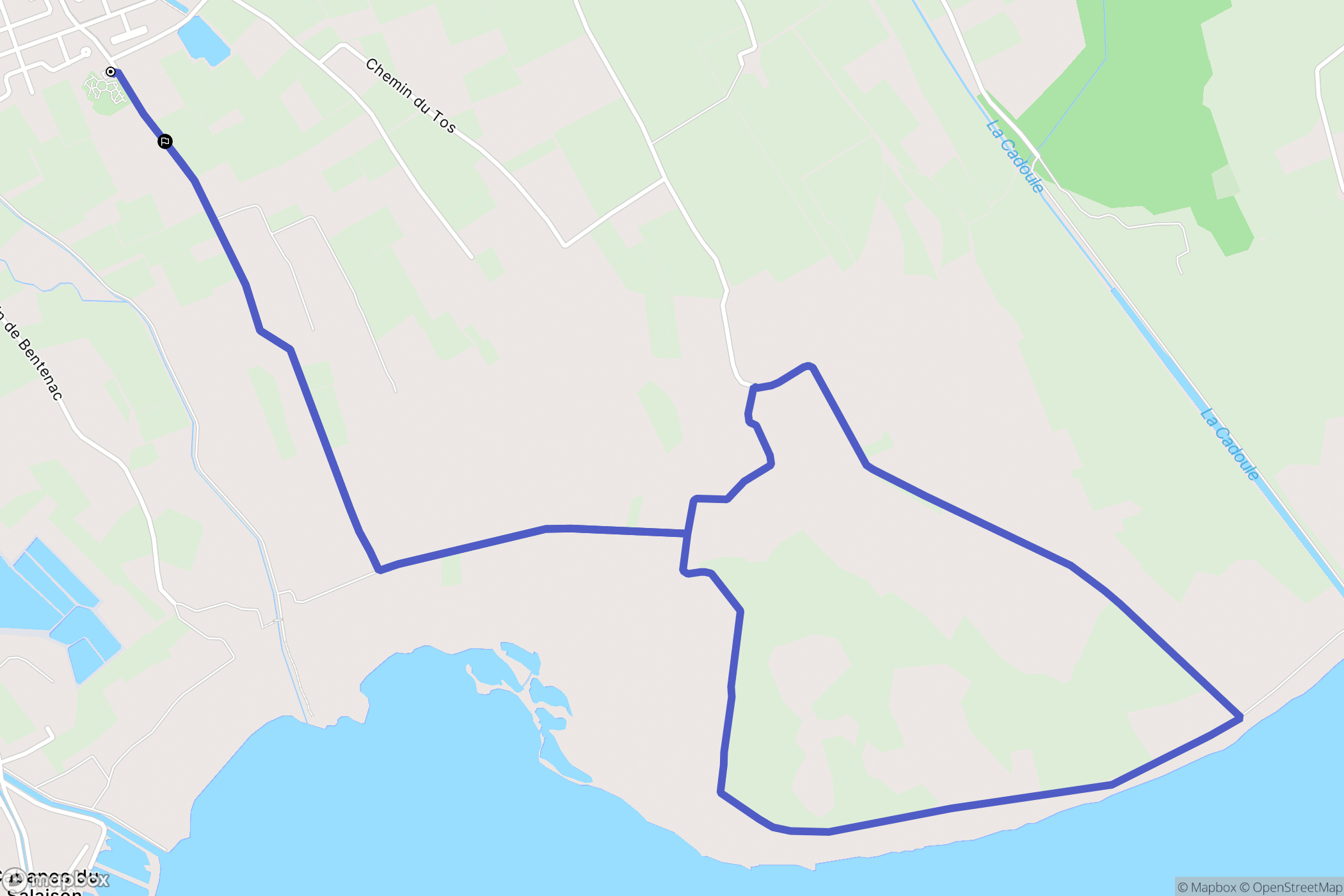 Mauguio : carte du parcours de randonnée - France