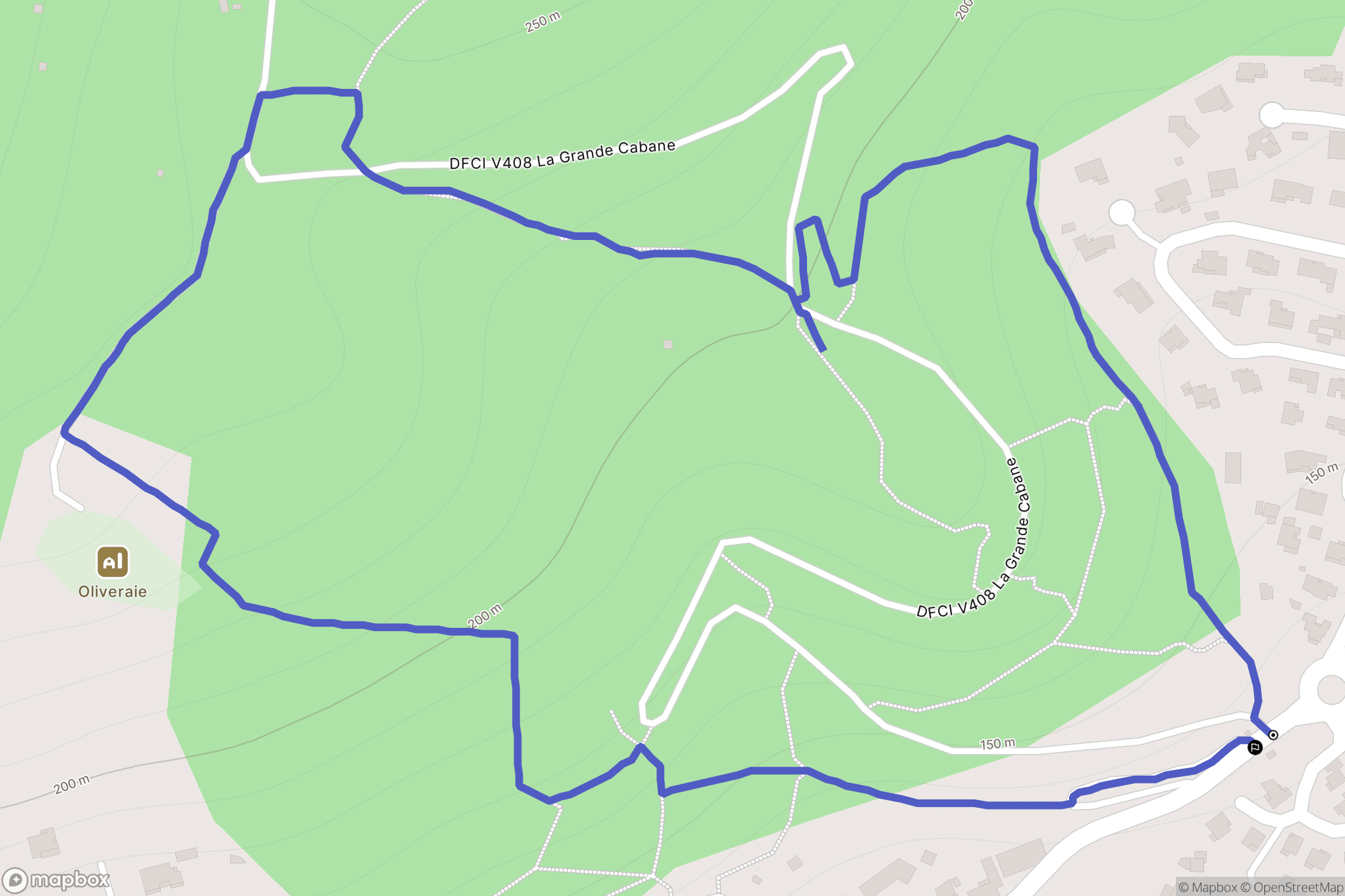 La Valette-du-Var : carte du parcours de randonnée - France