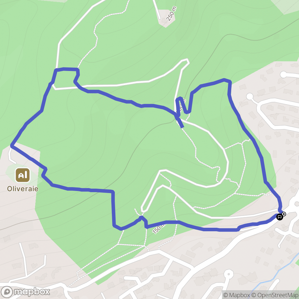 La Valette-du-Var : carte du parcours de randonnée - France