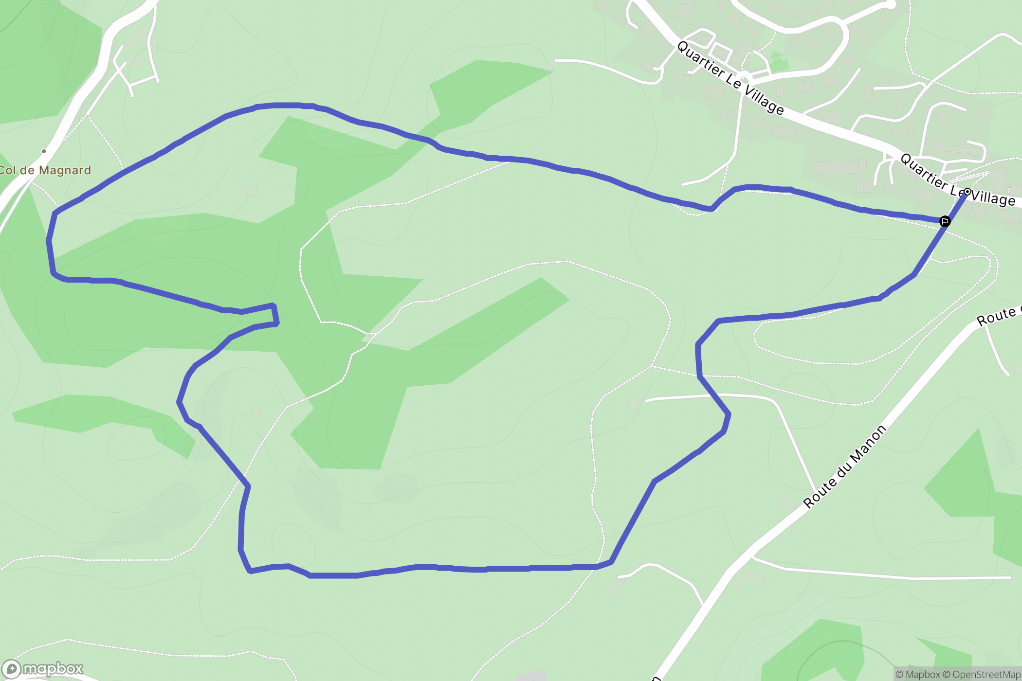 Lajoux : carte du parcours de randonnée - France