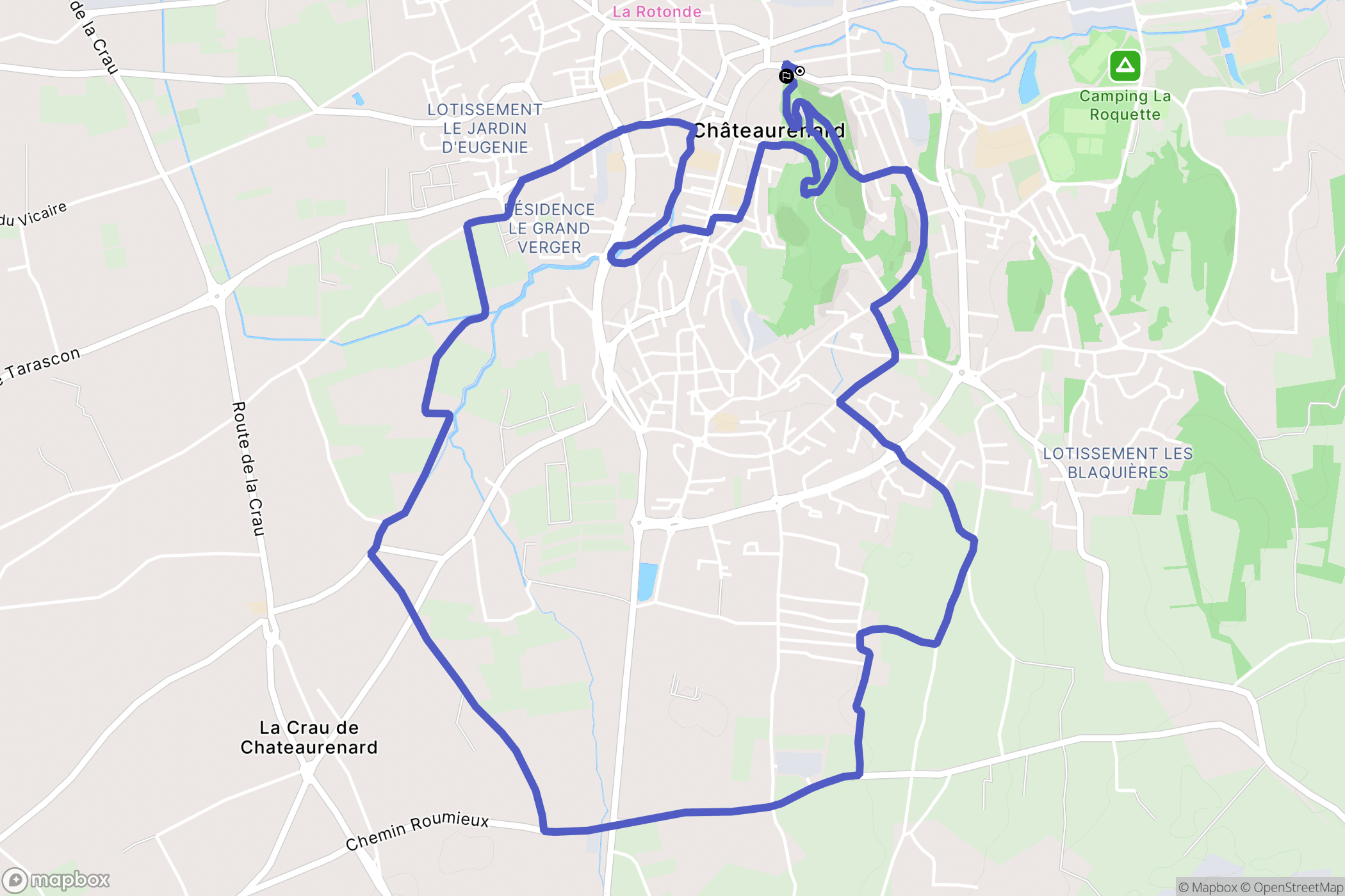 Châteaurenard : carte du parcours de randonnée - France