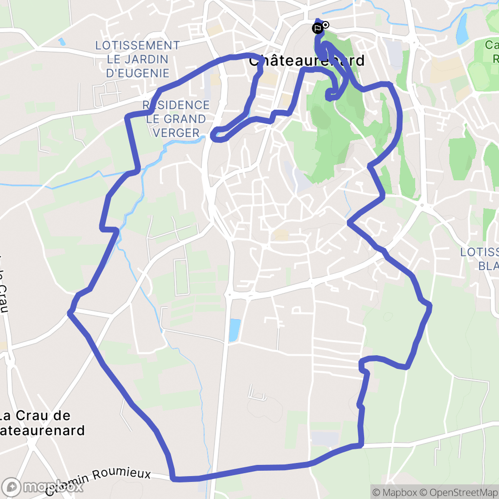 Châteaurenard : carte du parcours de randonnée - France