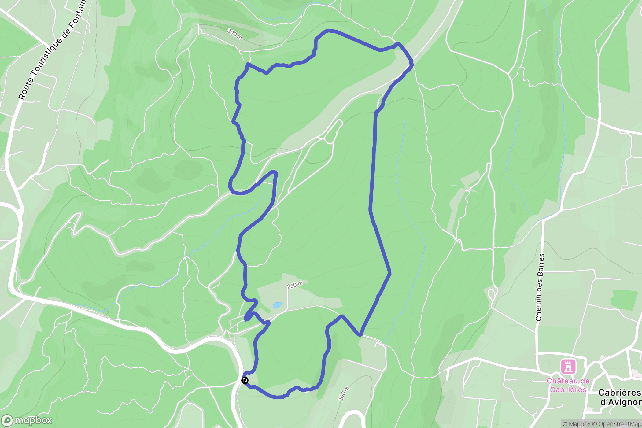 Lagnes : carte du parcours de randonnée - France