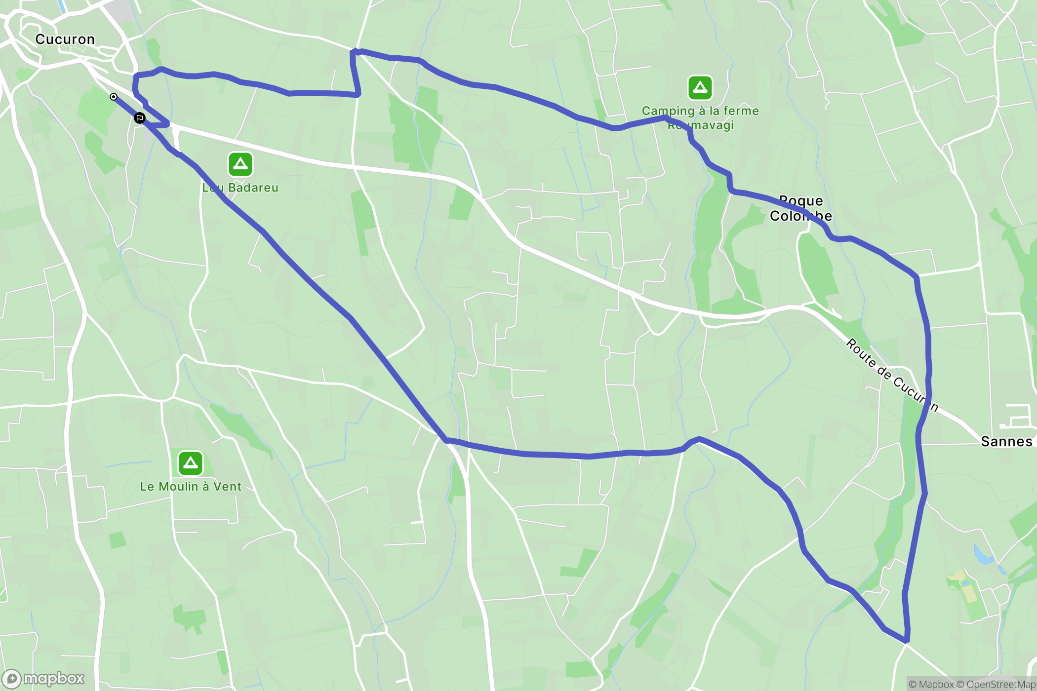 Cucuron : carte du parcours de randonnée - France