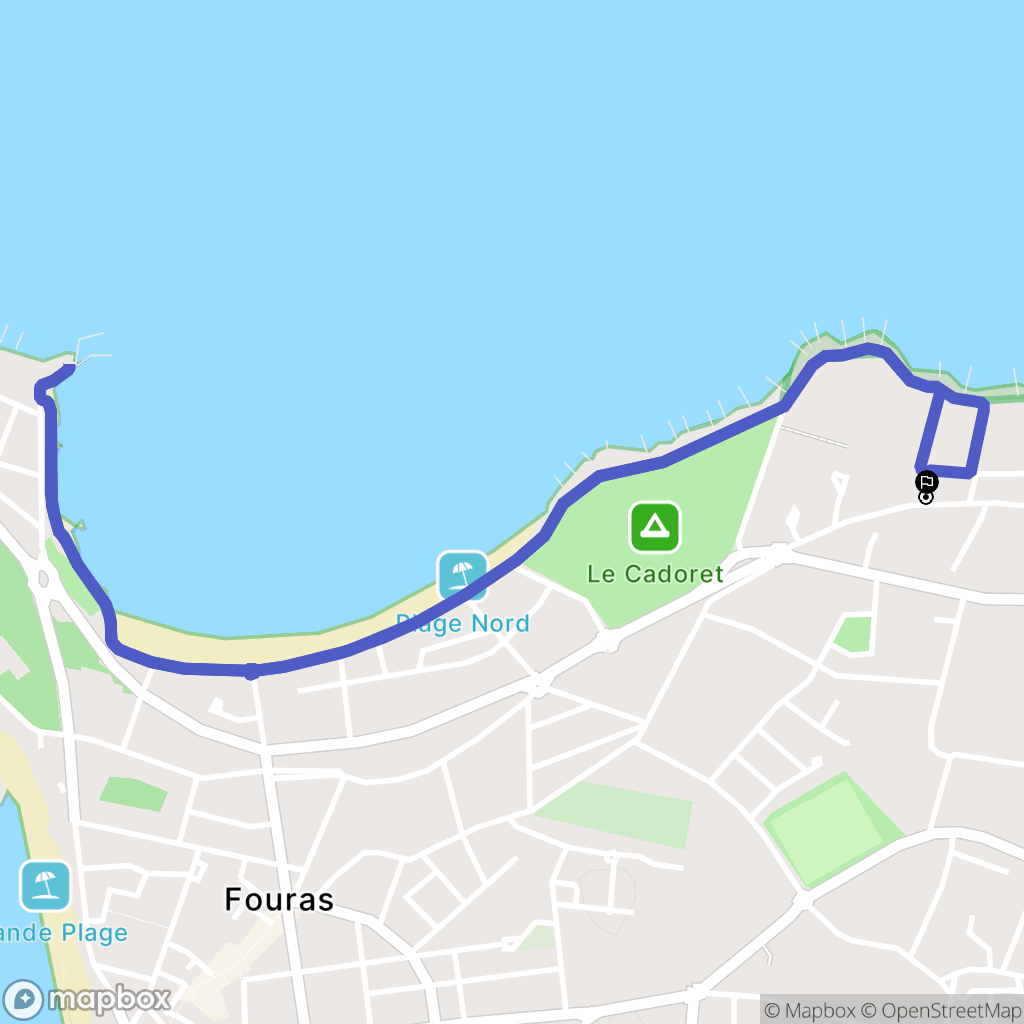 Fouras : carte du parcours de randonnée - France